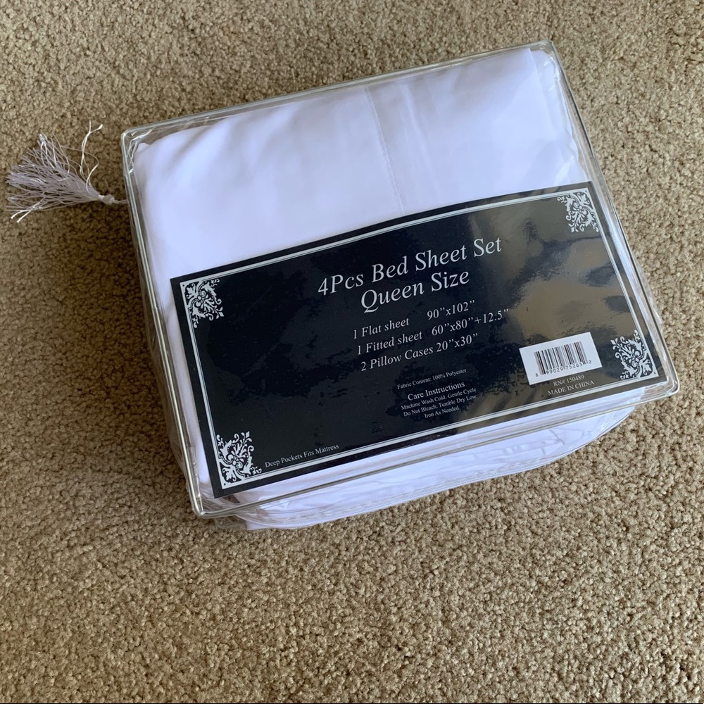 NEW Queen Size 4Pcs Bed Sheet Set